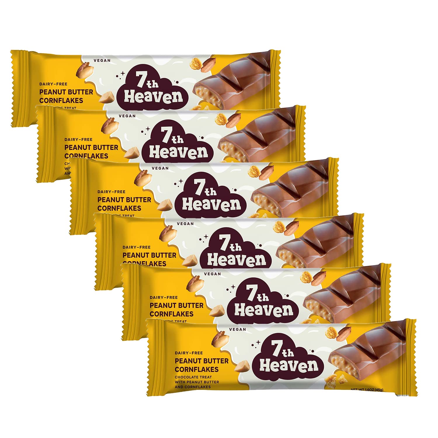7th Heaven Vegan Chocolate Cups Variety Pack - 8 Pack Dairy Free Fair Trade Nut Candy