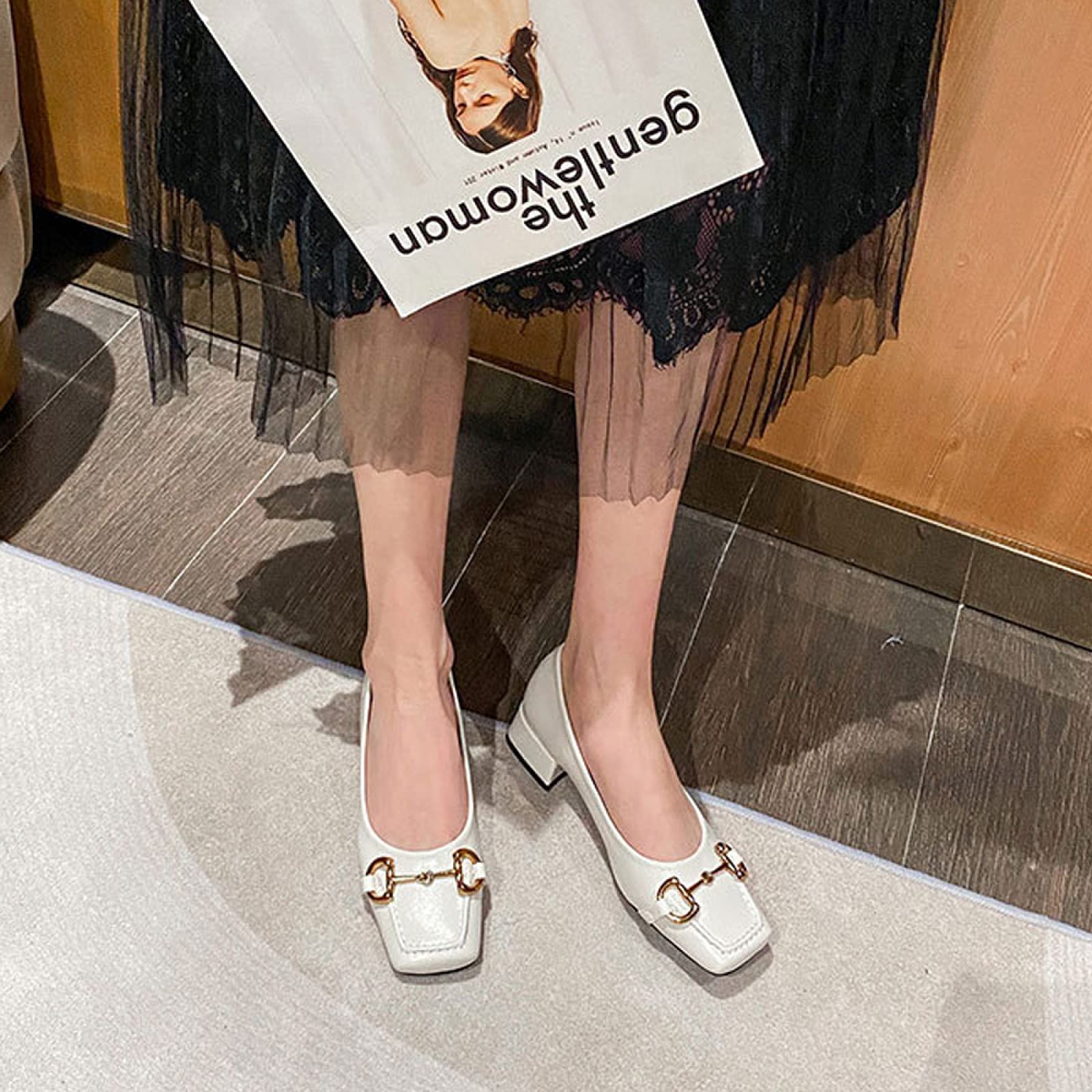 Amazon.co.jp: レディースメアリージェーンシューズフレンチ