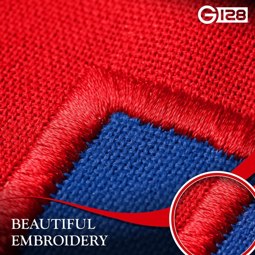 G128 Combo Pack: American USA Flag 3x5 Ft & Christian Flag 3x5 Ft, Both Embroidered SPUN Polyester, Indoor/Outdoor, Brass Grommets