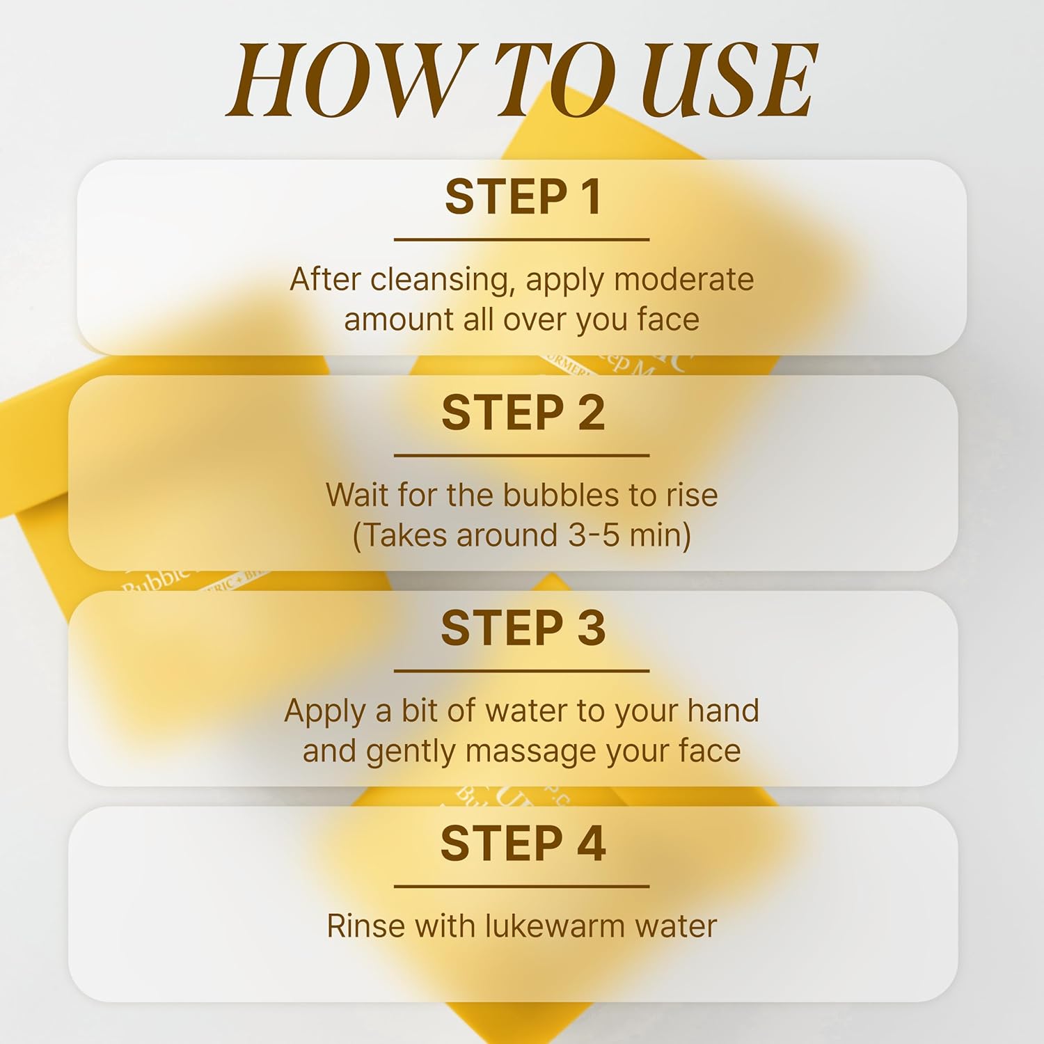 P.CALM Turmeric Bubble Deep Mask – Turmeric & Carbonated Water for Soothing Redness and Even Skin-Tone, Korean Clay to Bubble Wash-Off Pack, Stocking Stuffers (90g / 3.17 oz) - Image 8