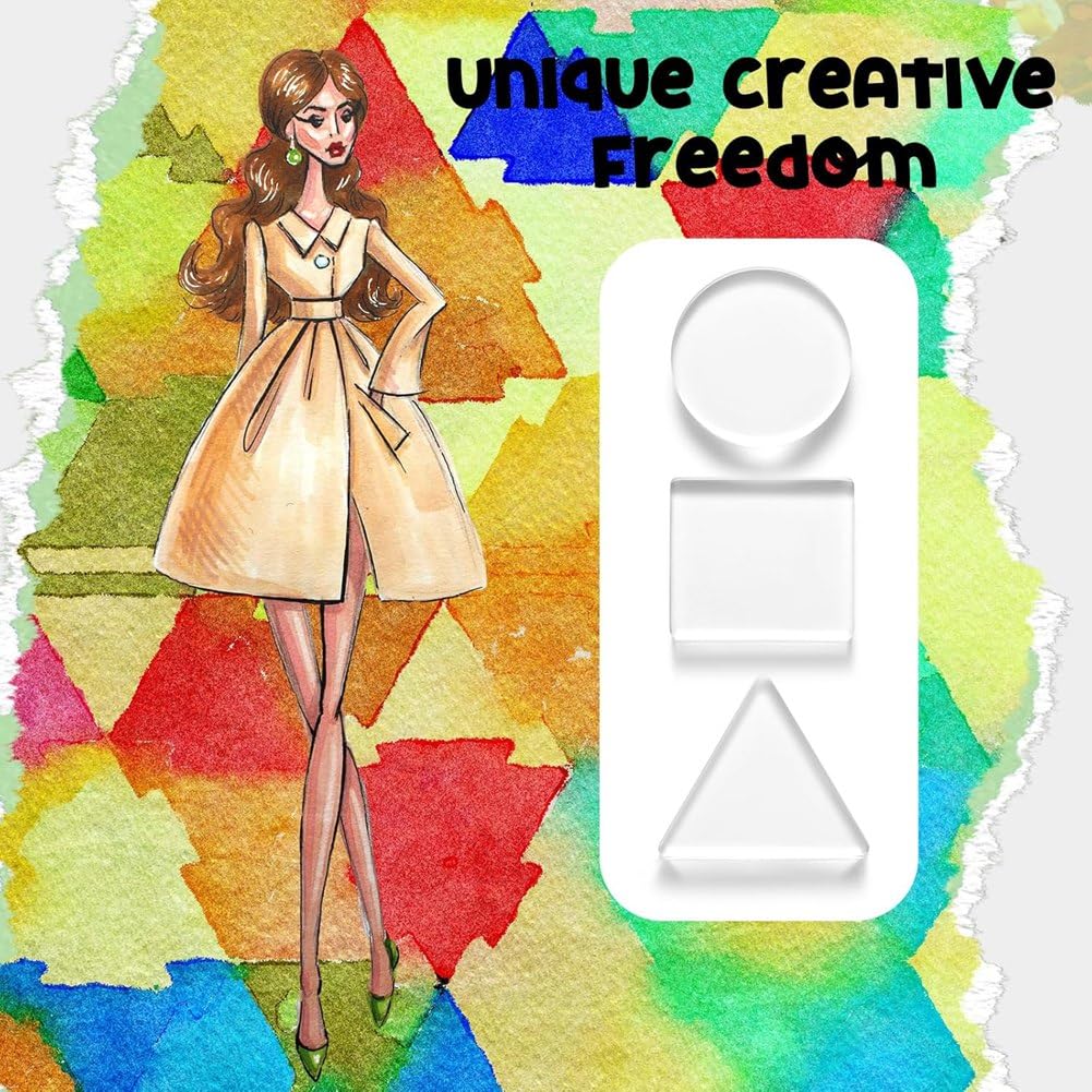 Wiederverwendbare Druckmaterialien 3er-Pack Monoprint-Druckplatten 3 Gel-Druckplatten Kreis Dreieck Quadrat für Karten