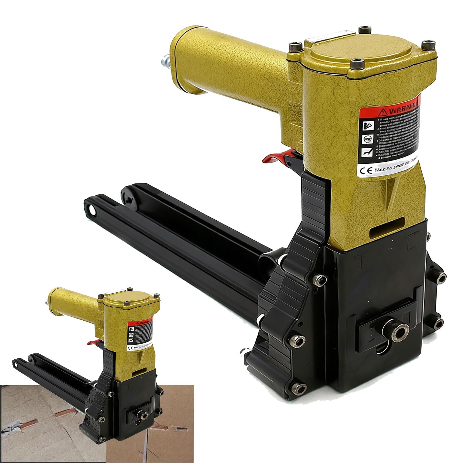 YXZYFPP Pneumatic Carton Closing Stapler, Handheld Sealing Equipment for Thick Corrugated Cartons, Lightweight Design for Efficient Box Sealing (size_name 22mm)
