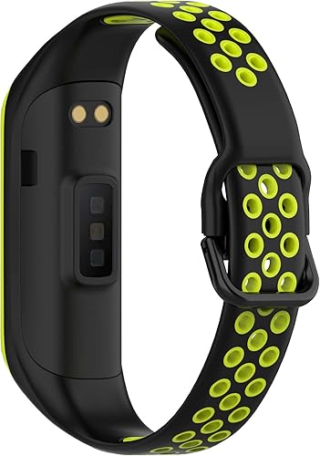 Miniatura 2 de BabyValley Correa compatible con Samsung Galaxy Fit 2, correa de silicona transpirable, correa de repuesto para Galaxy Fit 2 Fitness Tracker (negro