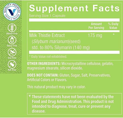 Miniatura 2 de The Vitamin Shoppe Extracto de cardo mariano 175 mg (300 cápsulas)