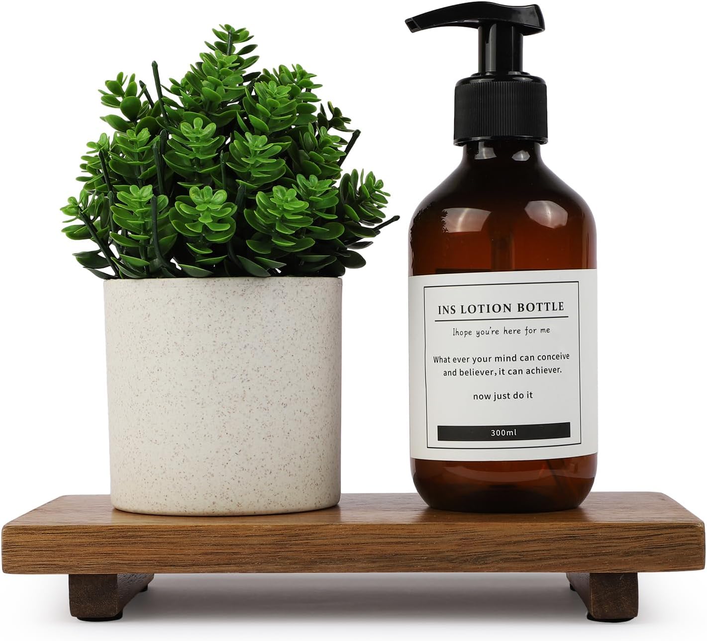 Amazon.com: ZOVANO Small Tray Pedestal Stand,Wood Display Riser ...