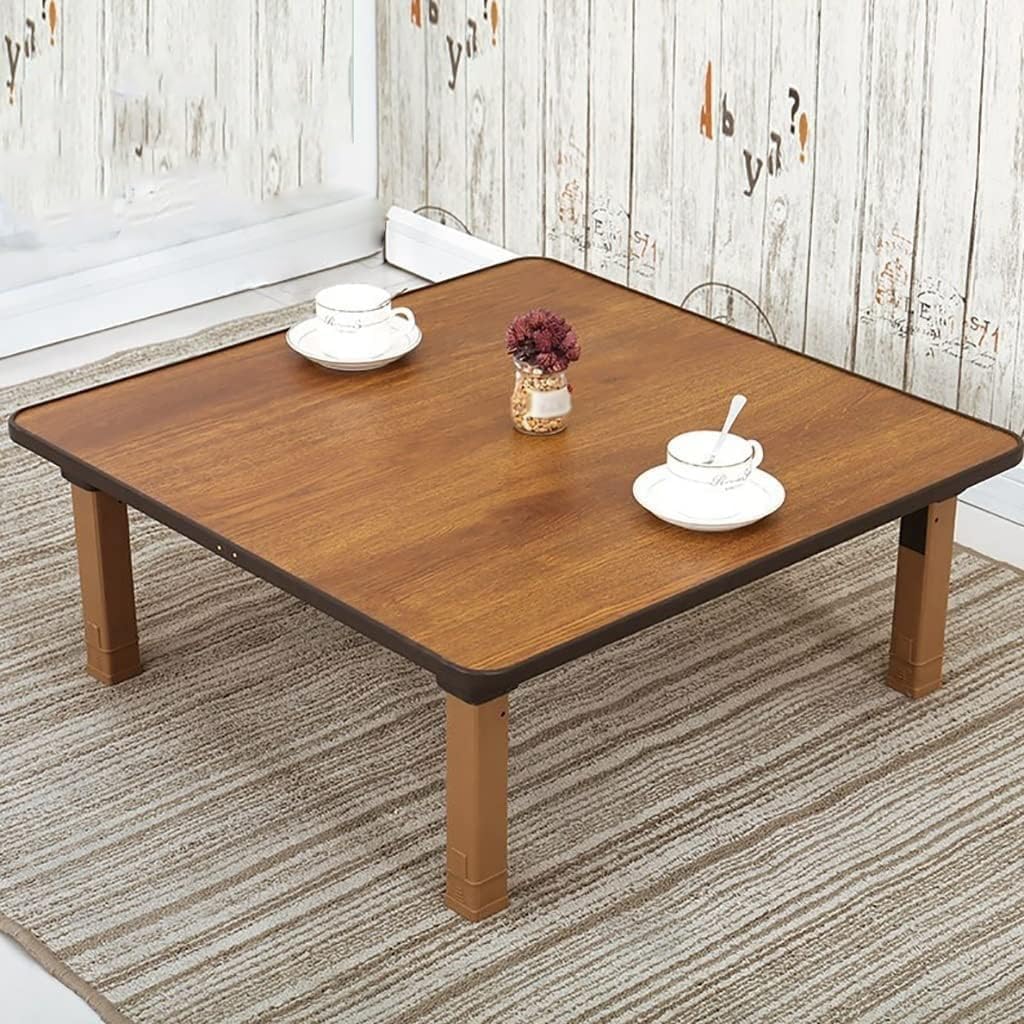 Tavolo basso pieghevole quadrato in stile giapponese per tè e caffè, versatile tavolo da pranzo e studio, scrivania compatta per camera da letto, finestra a bovindo e sala da tè.