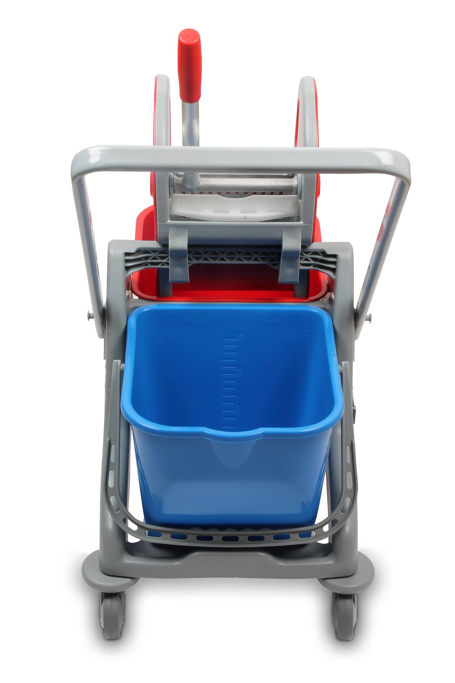 Semy – Carrello doppio secchio, 2 x 15 L secchi con plastica Squeezer – 1 item