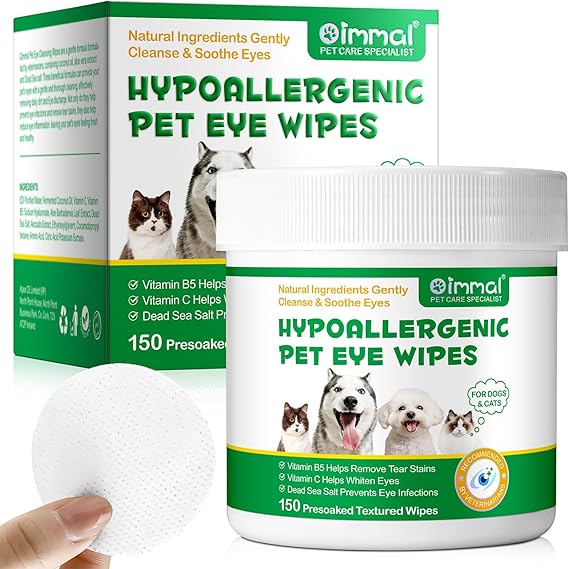 ISUNRISE Eyes Stain Wipes for Dogs & Cats 150Pcs Ultra