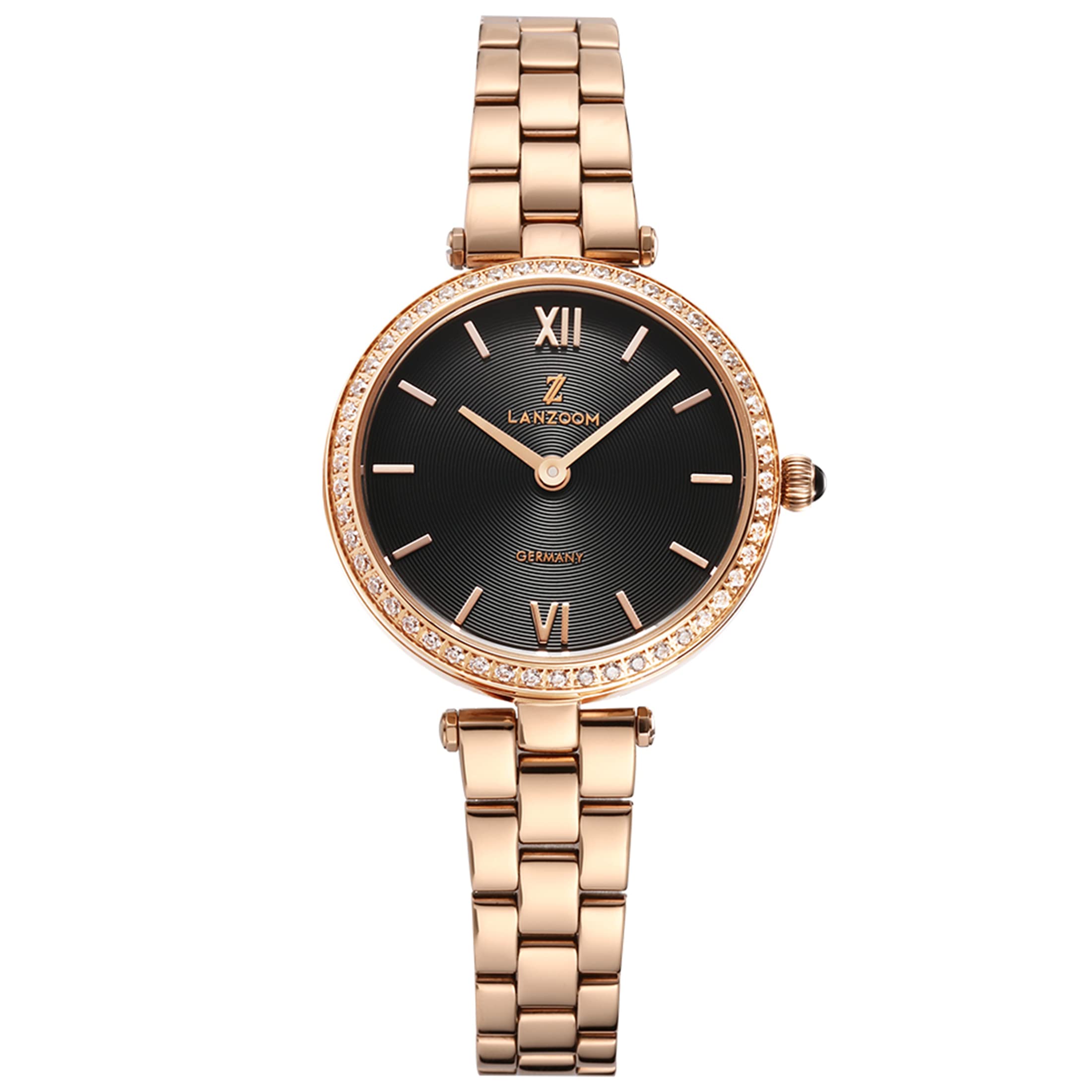 LANZOOMWomen's Wrist Watch,Stainless Steel Quartz Watch, Round Watch,Fashionable and Versatile,Deal Gift for Holidays and Special Occasions