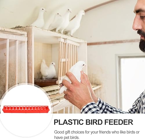 Miniatura 6 de Alimentadores de pollo con tapa abatible de plástico, bandeja de alimentación para aves de corral, comedero pequeño para aves de corral, 2 uds