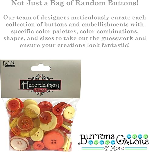 Miniatura 3 de HABERDASHERY, cuatro onzas de botones de mercería, variados, colores combinados