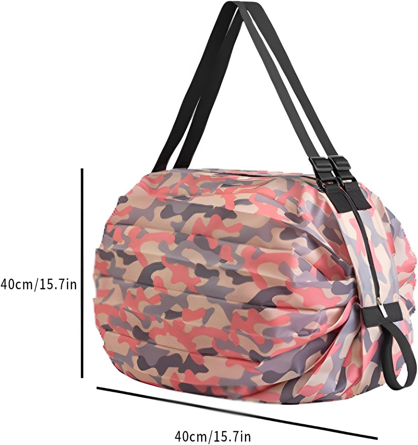 Bolsa de viagem dobrável - leve e espaçosa para viagens de compras, 6, Estampa impressa