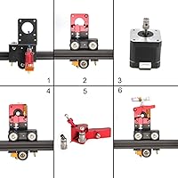 Vista 8 de Zeberoxyz Placa de soporte de extrusora de engranajes dual de accionamiento directo, filamentos flexibles de impresión fácil para impresora 3D