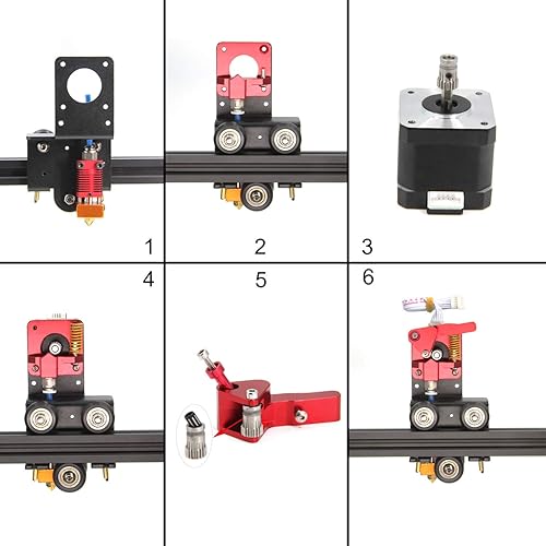 Miniatura 8 de Zeberoxyz Placa de soporte de extrusora de engranajes dual de accionamiento directo, filamentos flexibles de impresión fácil para impresora 3D