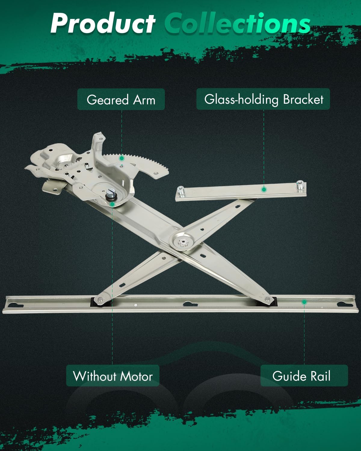 SCITOO Power Window Regulator with and o Motor fit for 1995-2004 for Land Rover Discovery Front Right Side 749-646