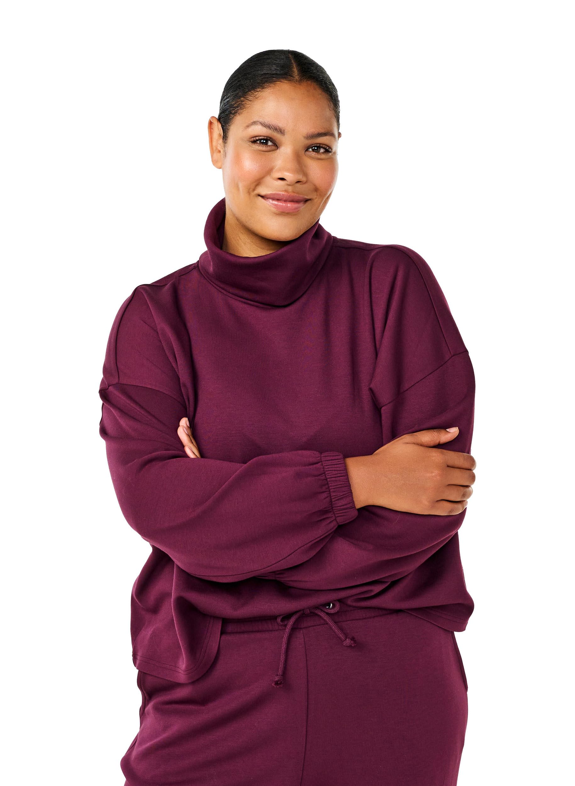 Zizzi Donne Grandi Dimensioni Camicetta Modal Dolcevita Dimensioni 42-60