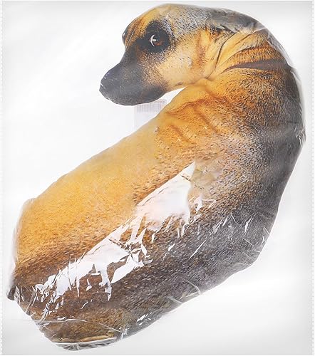 Miniatura 7 de Toyvian 1 almohada 3D de perro de simulación 3D de peluche de animal de peluche para niños, hogar, cama, sofá (sabueso 19.7 in)