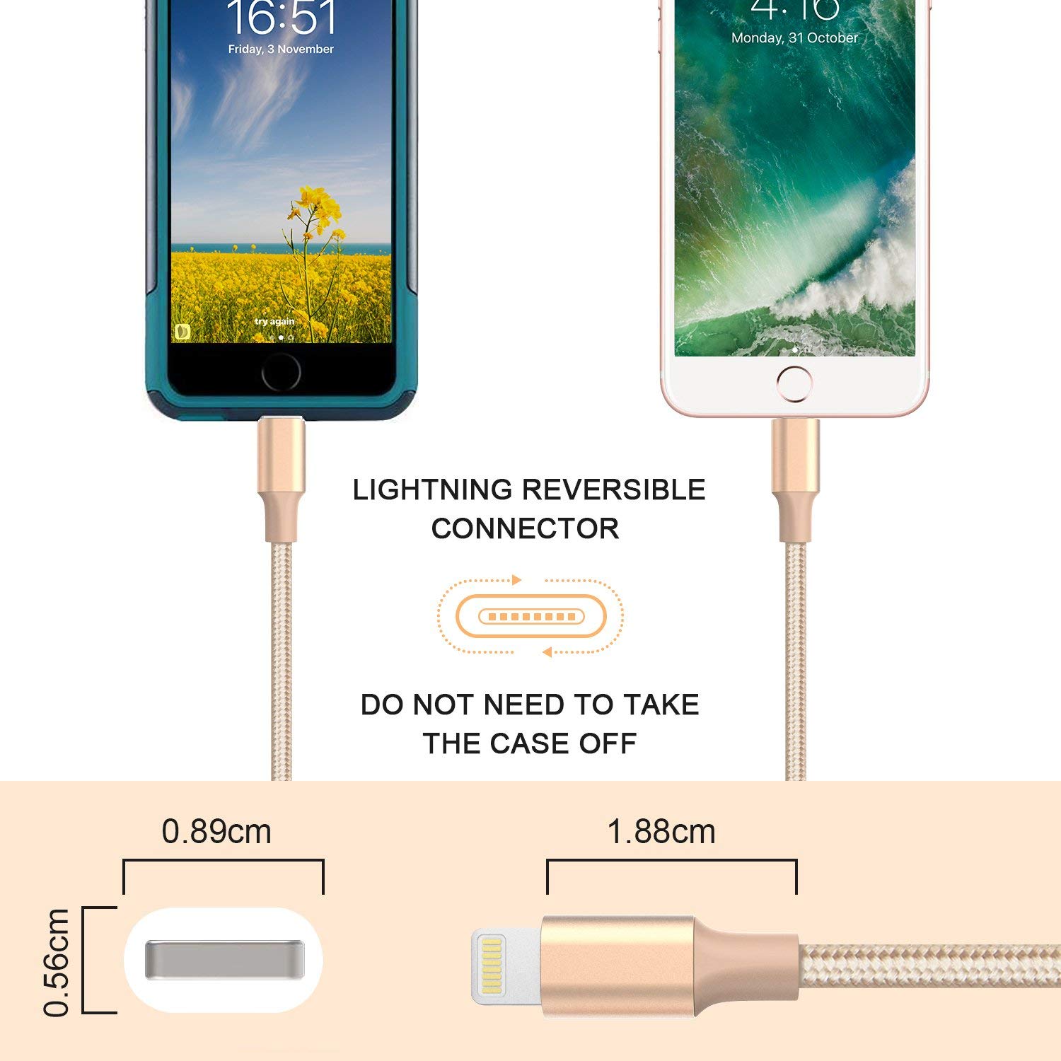 Lightning Cable MFi Certified, Quntis iPhone Charger Cable 3Pack 3ft 6ft 10ft Nylon Braided USB Fast Charging Cord Compatible with iPhone SE 2020 11 Pro XS Max XR X 8 8 Plus 7 7 Plus 6 6S 6 Plus