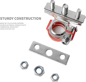 AZKEEGREY 4 Pcs Car Battery Terminals Connectors, Battery Clamps 12V 3-Way Battery Terminals,Quick Release Leisure Battery Connectors for Car,Caravan,Motorhome Battery Terminal Pair