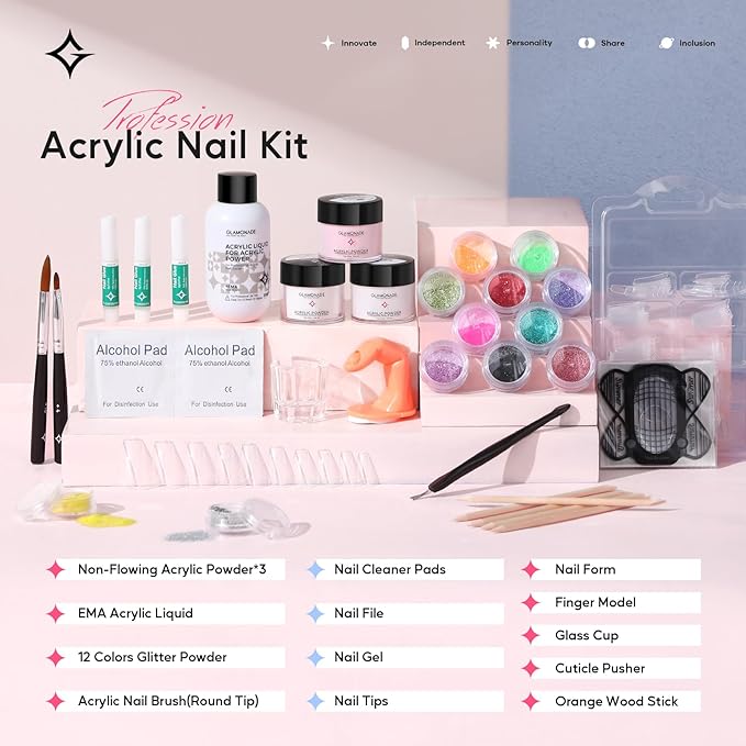 Kit de uñas acrílicas Glamonade para principiantes miniatura 2