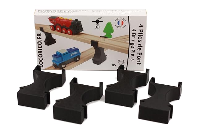 Foto 7 de 7 de Locorico - 4 pilas de puentes para tren de madera (Empilable)