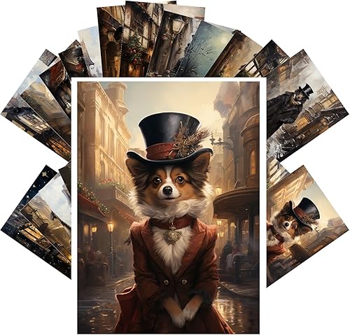 Miniatura 3 de PIXILUV Postales vintage (24 piezas de 4 x 6 pulgadas cada uno) lindos gatos esponjosos que trabajan en ropa, postales vintage, tarjetas de