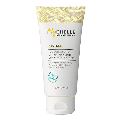 MyCHELLE Dermaceuticals Loción Corporal Reparadora Defensa Solar SPF 50 (177 ml) - Protector Solar Hidratante Seguro para Arrecifes con Aceite de