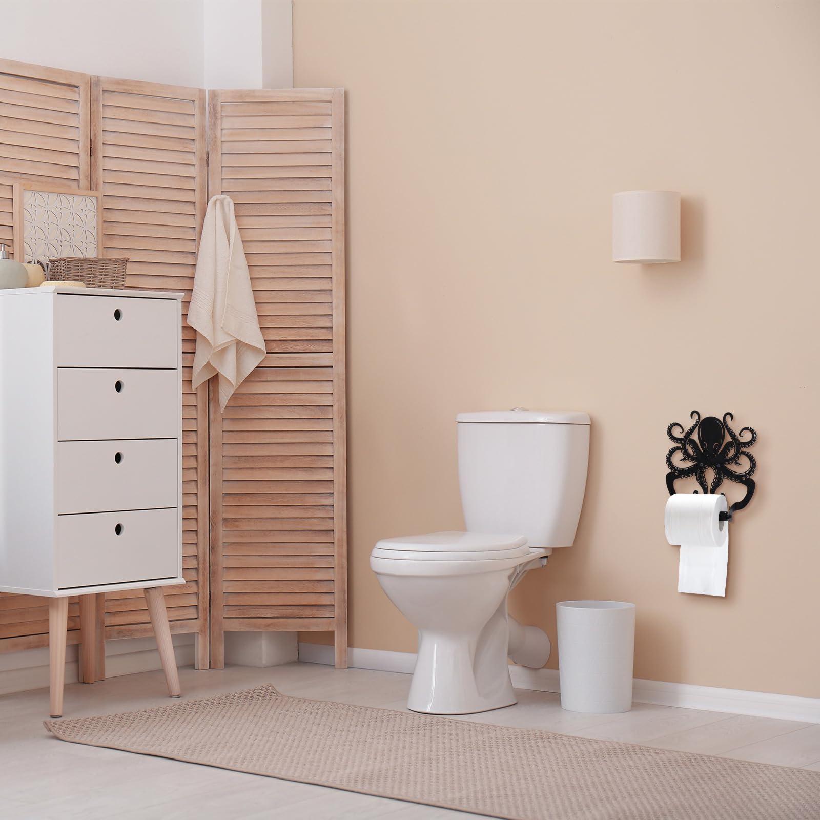 FUNNING-Porte Papier Toilette Porte-Rouleau De Papier Toilette Rétro