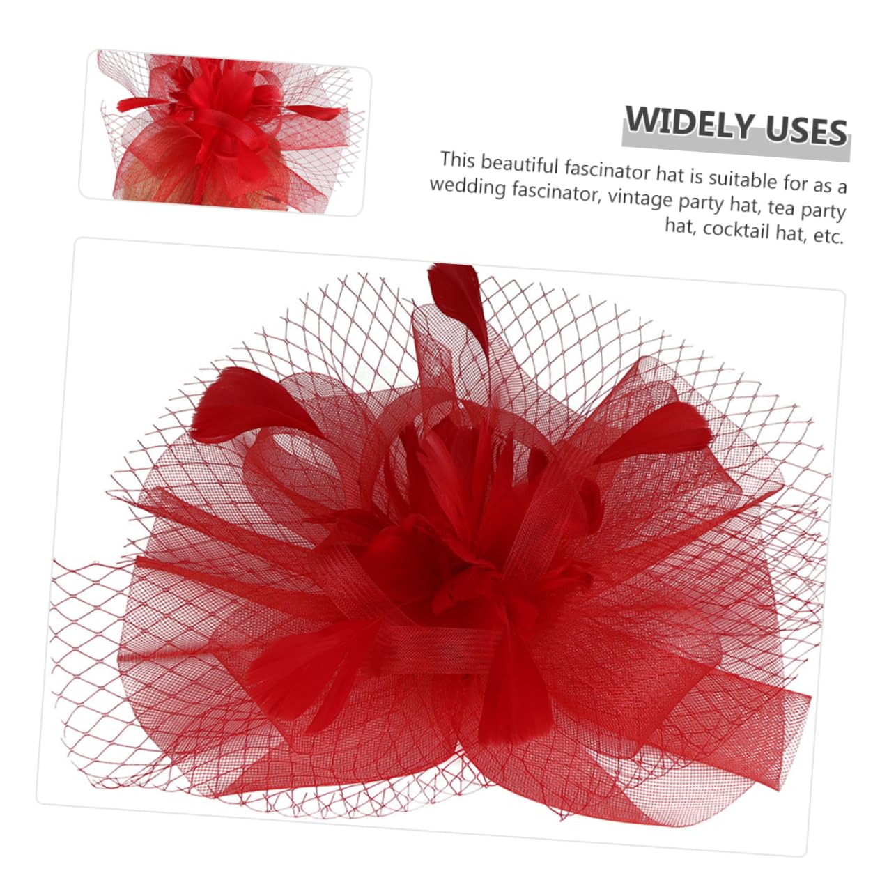 3pezzi Fascinators Rete per Donna con Clip e Cerchietto Cappello Elegante per Feste Matrimoni e Tea Party Leggero e Versatile
