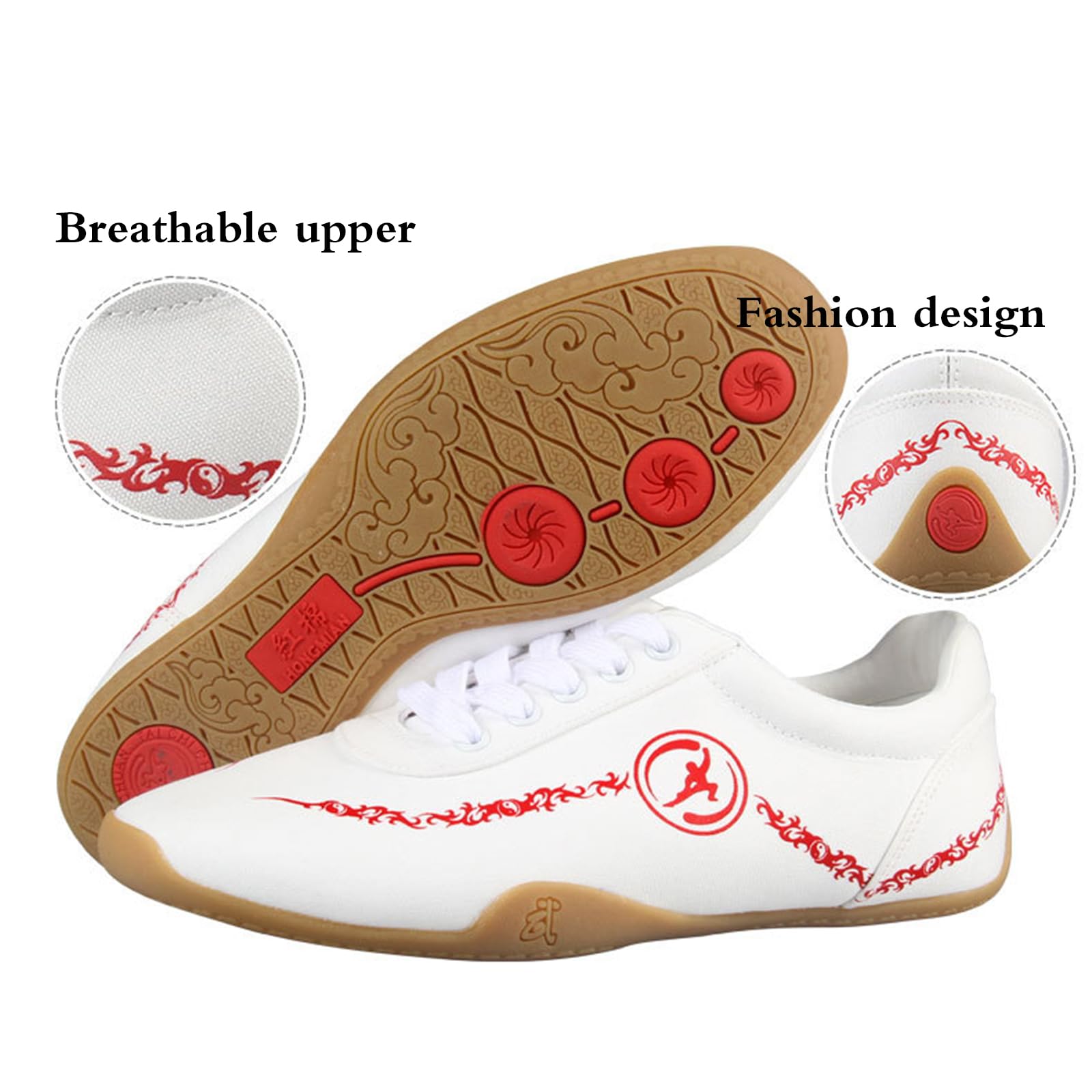 Chaussures Kung Fu Tai Chi,Sneaker d'arts Martiaux,Chaussure Escrime,Doux Et Confortable,Design Simple Et Classic,pour Taekwondo Boxe Karaté Kung-Fu Taichi Adultes Enfants Hommes Femmes