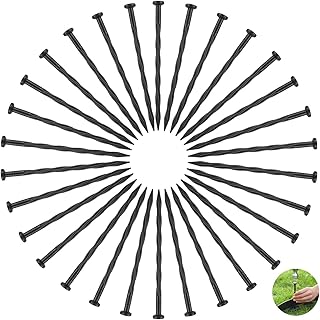 Sponsored Ad - Plastic Edging Stakes 50 PCS 8-inch Spiral Plastic Landscape Edging Anchoring Spikes Garden Stakes,Plastic ...