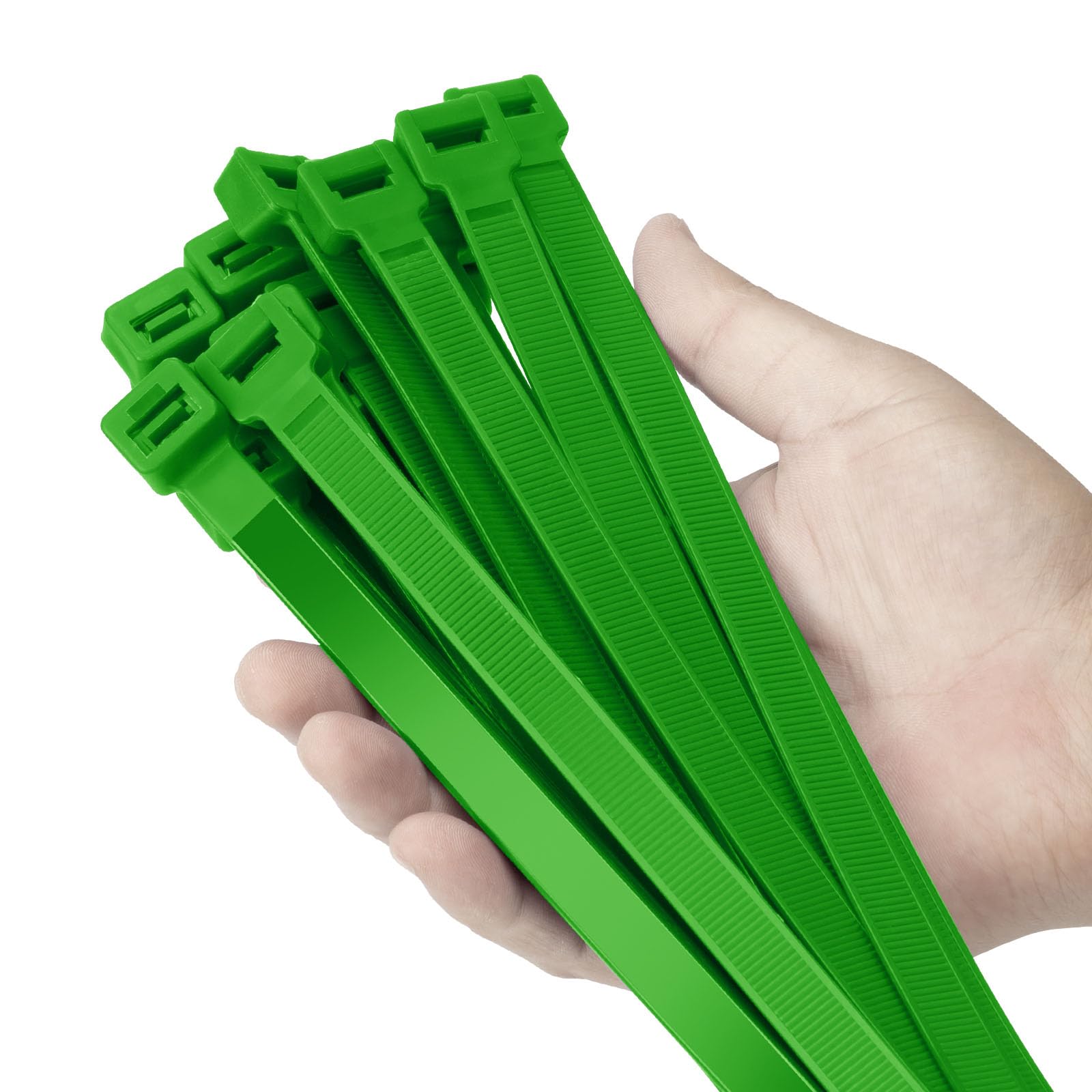 Armpow 24 inch Green Zip Ties Heavy Duty 50 PACK, 250 LBS Ultra Exclusive Strong Plastic Wire Ties, Large Cable Ties Extra Long Tie Wraps, Indoor and Outdoor UV Resistant