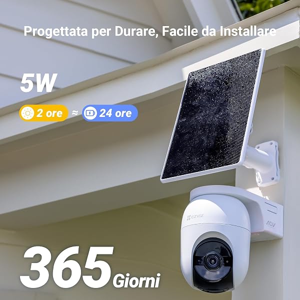 EZVIZ CB8 Lite Kit of 2, 2K+ Wireless Outdoor WiFi Camera with 2 Solar Panels, 360° Pan/Tilt, Long Life Battery, AOV, Human/Vehicle Detection, Color Night Vision, Wi-Fi 6 - 4