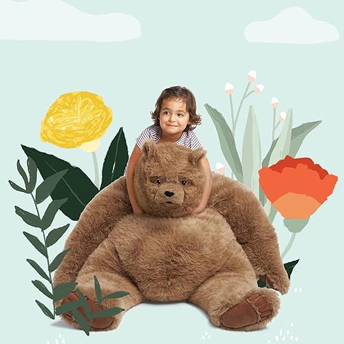 Miniatura 5 de Manhattan Toy Kodiak Bear Jumbo 40" Huggable Animal de peluche y decoración de habitación de felpa para 4 años en adelante
