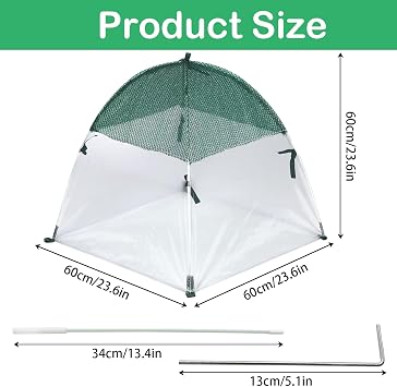 2 PCS Garden Plant Cover, Outdoor Plant Protector for Raised Beds, Garden Row Accelerator Plants Cover with Insect Net Greenhouse Frost Cover & Vegetable Plant