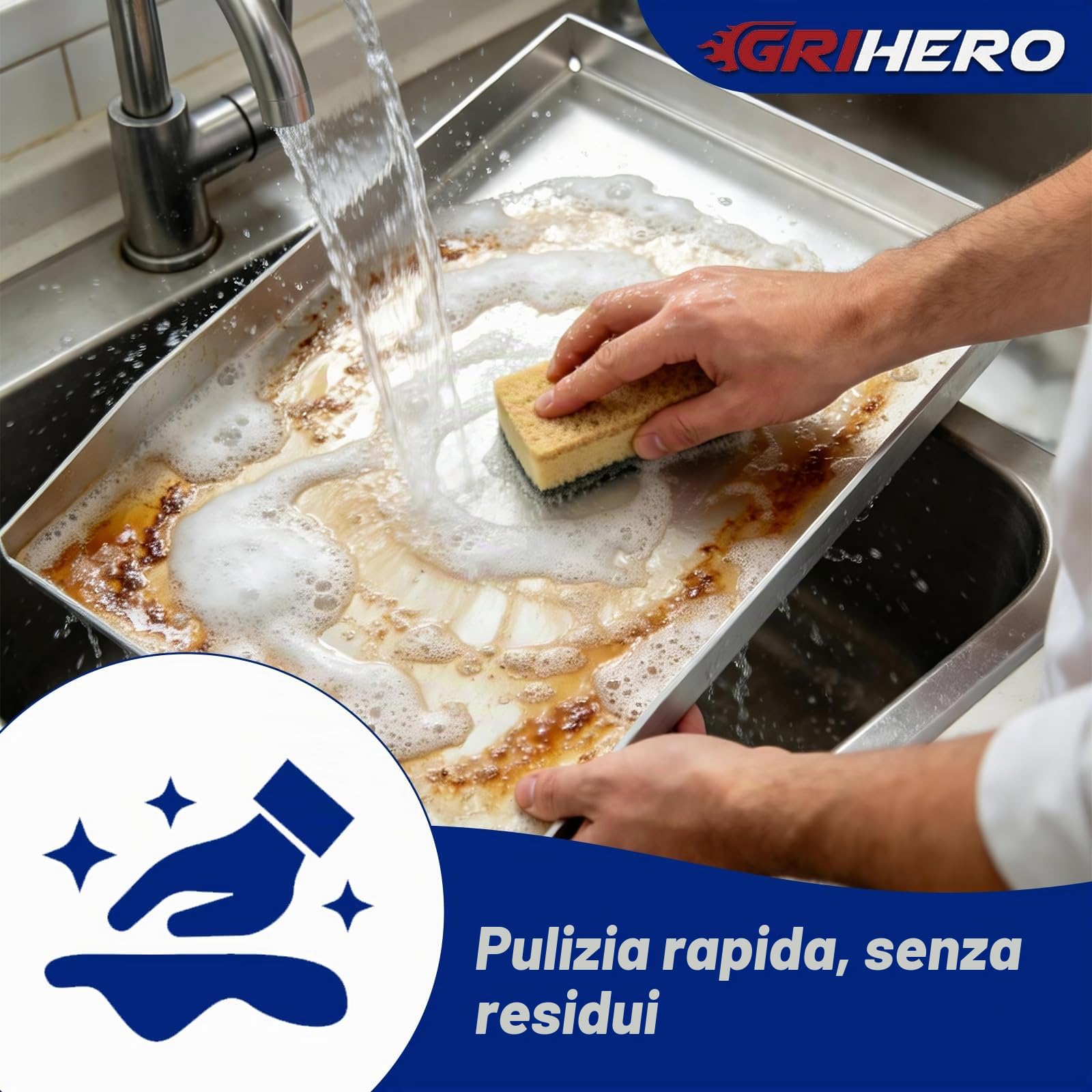 Piastra per griglia in acciaio inox da 40 x 30 cm, con spatola e raschietto | Piastra universale spessa 4 mm per barbecue a gas e a carbonella