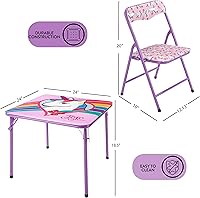 Vista 3 de Idea Nuova Jojo Nickelodeon Siwa - Juego de mesa de 3 piezas con 2 sillas plegables y 1 mesa, a partir de 3 años