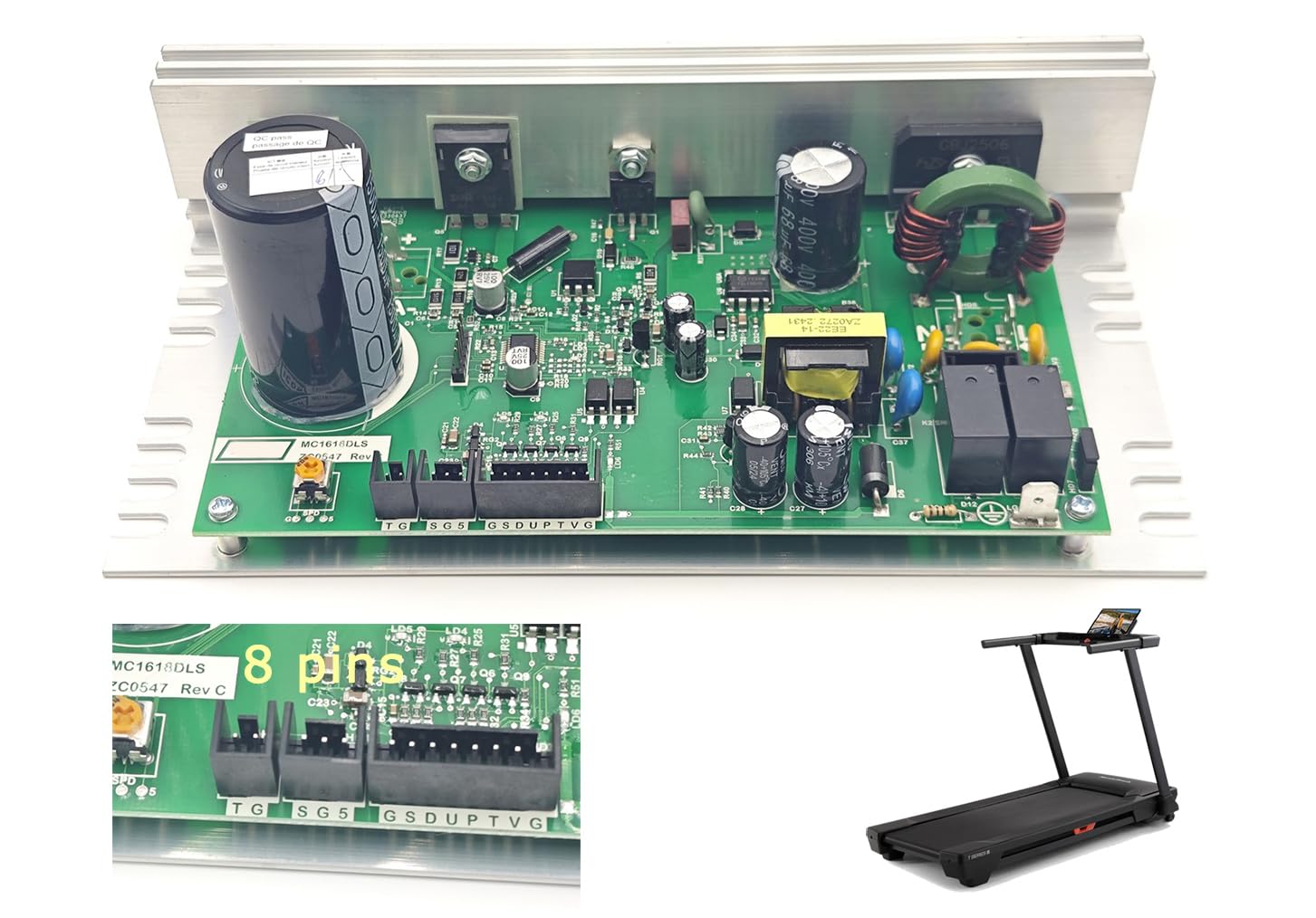 Placa de control de motor MC1618DLS para cinta de correr Proform ZC0547 7