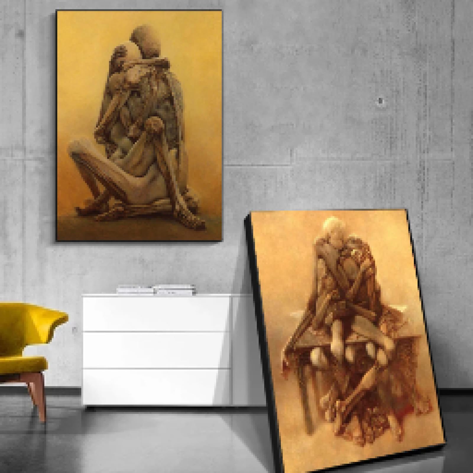 LMAIWANG Pósteres e impresiones de lienzo con frases románticas para pared, para sala de estar, dormitorio, decoración, 60 x 80 cm, marco de 2 unidades