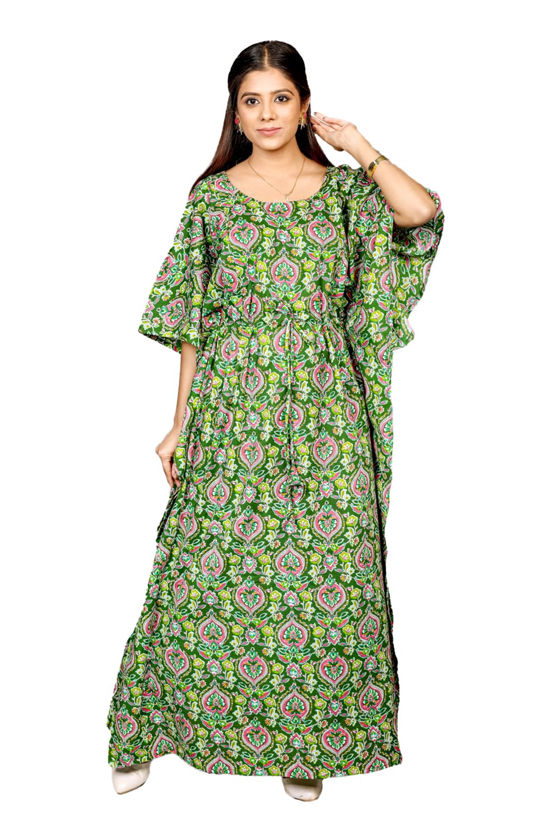 Cotton Maternity Kaftan Nighty/Feeding/Nursing/pre & Post Pregnancy/Pregnancy Dress Multicolour-image-14