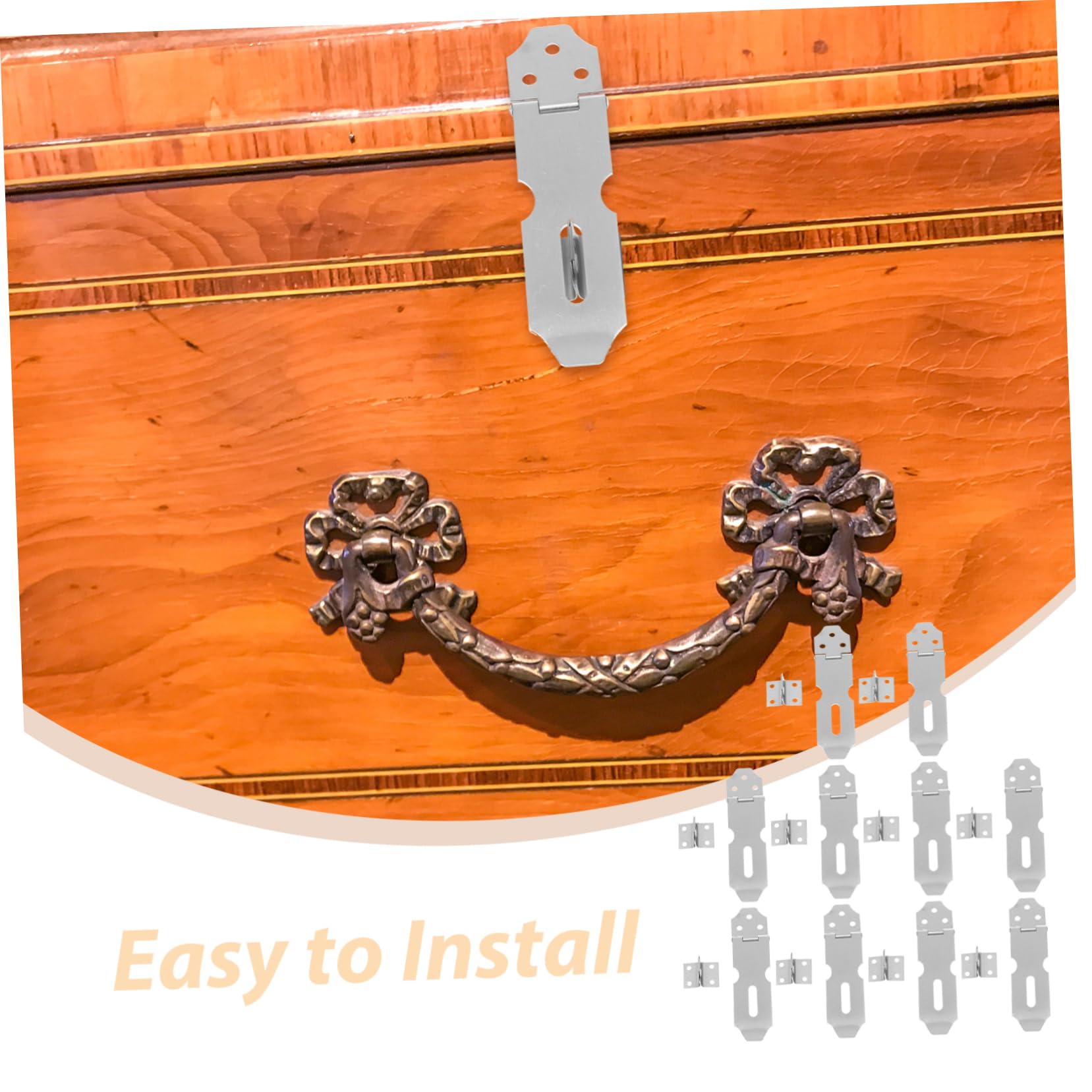 BUTIFULSIC 10pcs Lock Barn Door Hasp Door Buckle Bolt Hotel Door Latch Latching Safety Heavy Duty Hasp Safety Door Buckle Toggle Hasp Latches Clasp Hasp Stainless Steel Silver