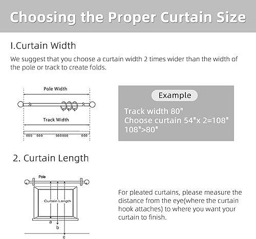 Miniatura 7 de Cortina opaca total de color blanco grisáceo, plisada de 84 pulgadas de largo, con textura de lino, con aislamiento térmico y ganchos, para puerta