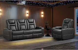 EBELLO Home Theater Seating Seats, Included Single Movie ...