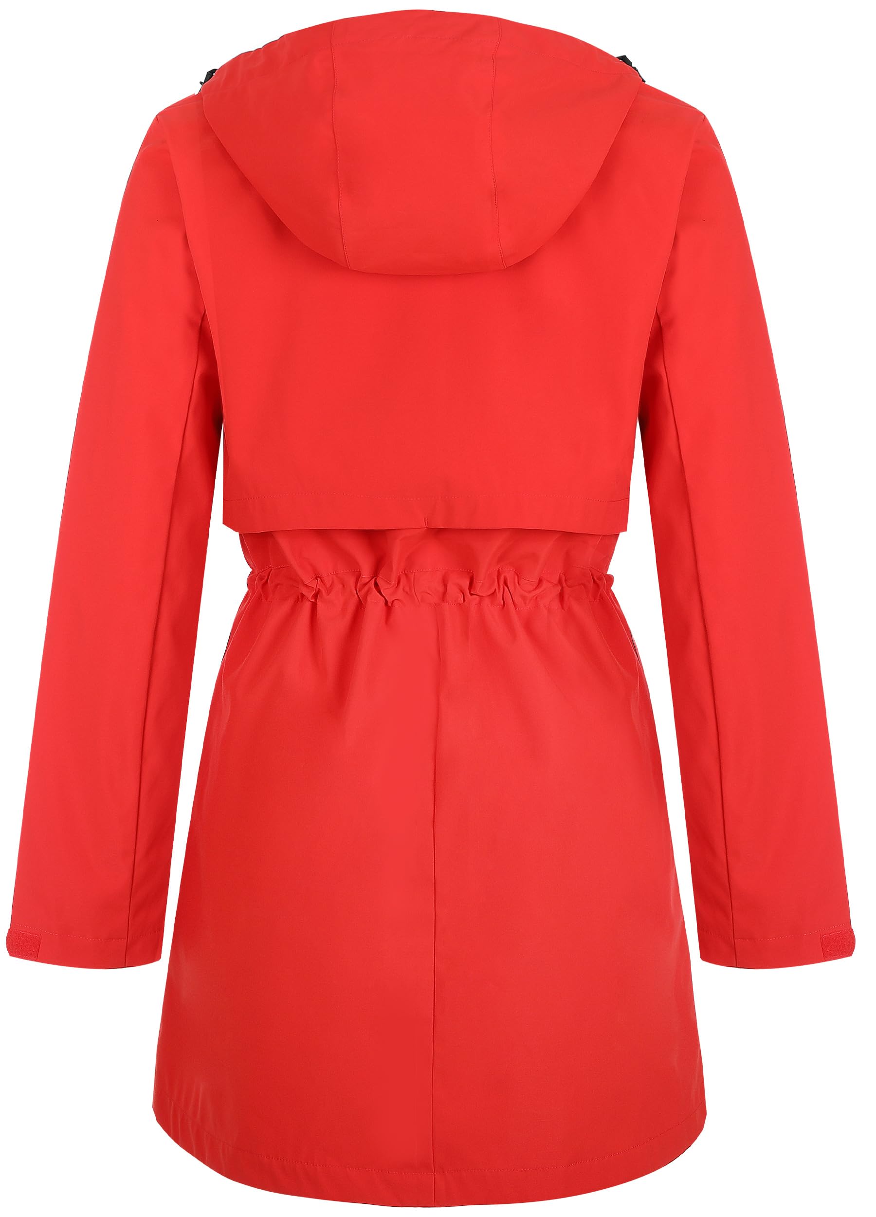 Chubasquero largo para mujer, chaqueta softshell, chubasquero para mujer, impermeable, chaqueta cortavientos, chaqueta ligera de entretiempo