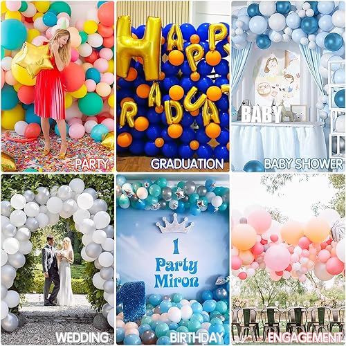 Miniatura 7 de Kit de arco de globos, 20 rollos de tira de arco de globos para guirnalda, tira de cinta de globos de 164 pies de doble agujero, 1000 puntos de