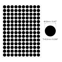 Vista 2 de uxcell 1 Hoja/140 Piezas de Pegatinas para Cubrir Agujeros de Tornillo, 12 mm de Diámetro, PVC Autoadhesivas, Tapas a Prueba de Polvo para Muebles