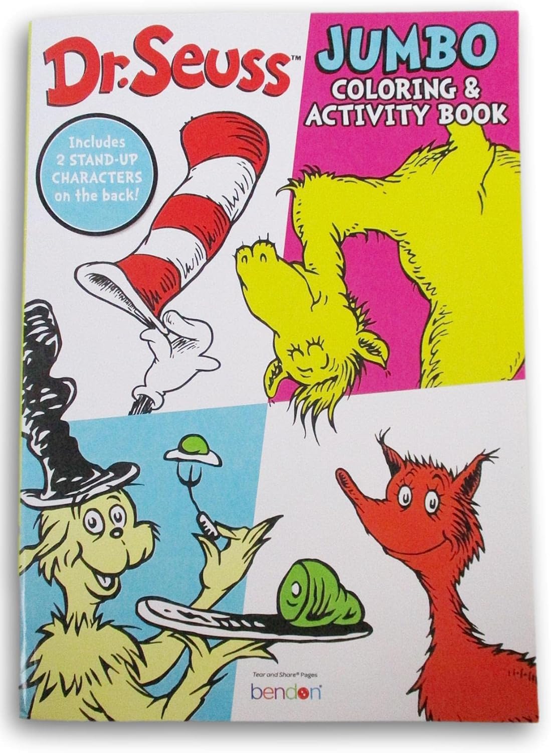 Coloring Activity Book - Cat in The Hat, Green Eggs and Ham, and More - 80 Pages
