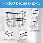 4 Pack Freezer Organizer Bins, Freezer Baskets for Chest Freezer Stackable Deep for Sorting Frozen Meats and Food, Freezer Storage Basket with Foldable Handles