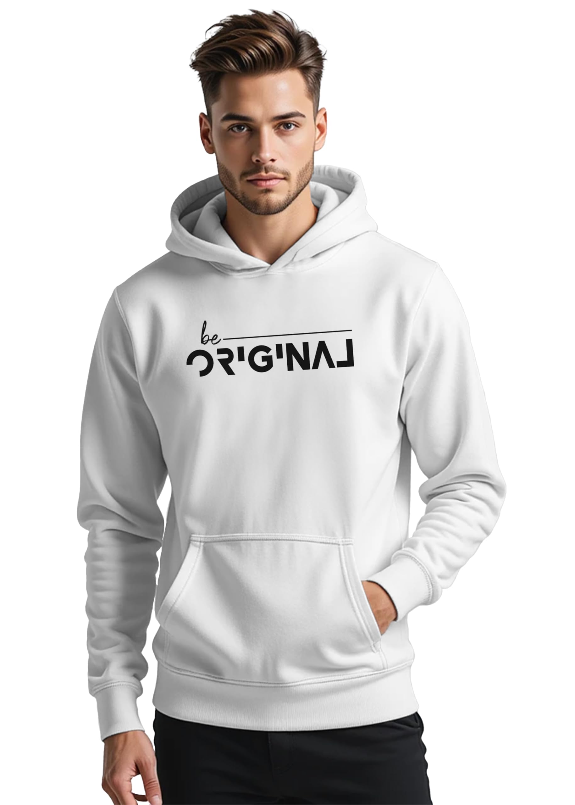 Cotton Fleece Printed Hoodie for Men Stylish - Winter Sweatshirt for Men-image-38