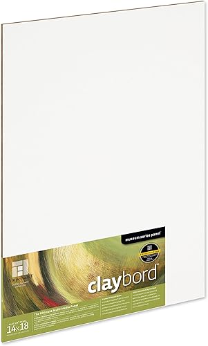 Miniatura 39 de Ampersand Art Supply Panel de pintura de madera: Serie Museo Claybord, 6 "x 6", 3/4 "Perfil acunado Perfil con cuna de 3/4